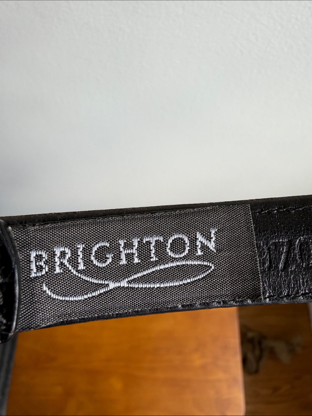 90s Brighton Black Leather Woven and Crocodile Belt - Skinny, Size L - Picture 11 of 16